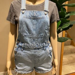 Madewell denim short overalls, size xxs